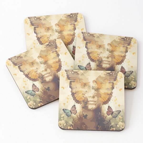 Item preview, Lepidopterist Butterfly Woman Face Abstract Art designed and sold by Art-Jiyuu.