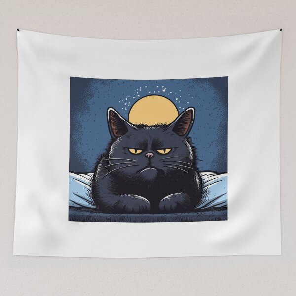 Item preview, Lazy cat: nighttime companion designed and sold by MyMerryMary.