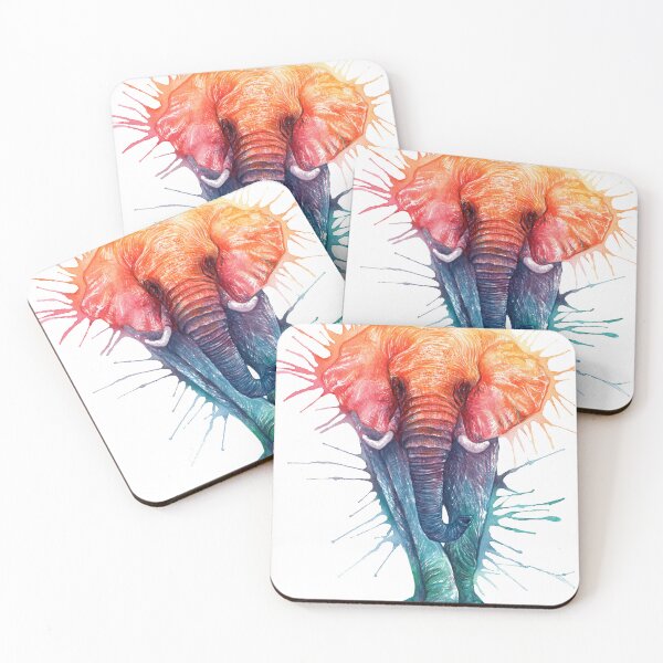 Item preview, Thembo the Funky Rainbow Elephant designed and sold by Charlene Goldsmith.