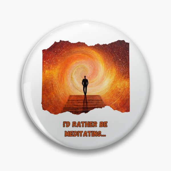 Item preview, I'd Rather Be Meditating - fire red designed and sold by RadiantLake.