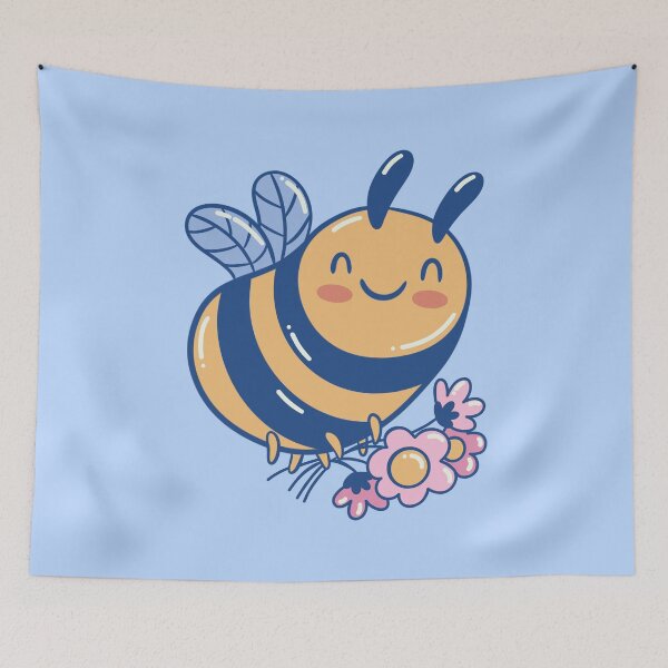 Item preview, Cute bee with flowers designed and sold by DerSenat.