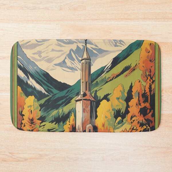 Item preview, Chamonix, Mont Blan, Vintage Ski Poster designed and sold by BokeeLee.