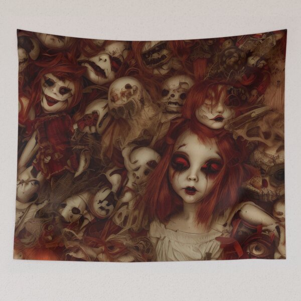 Item preview, Dolls’ sinister tea party designed and sold by Glenbobagins.