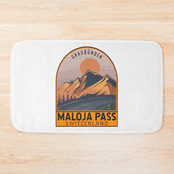 Item preview, Maloja Pass Switzerland Retro Travel Emblem designed and sold by KrisSidDesigns.