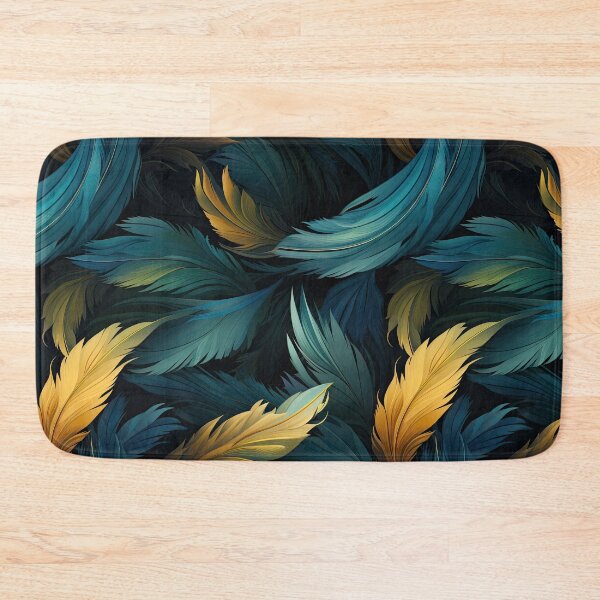 Item preview, Abstract Blue Feathers: Seamless Pattern Design designed and sold by buruburubur.