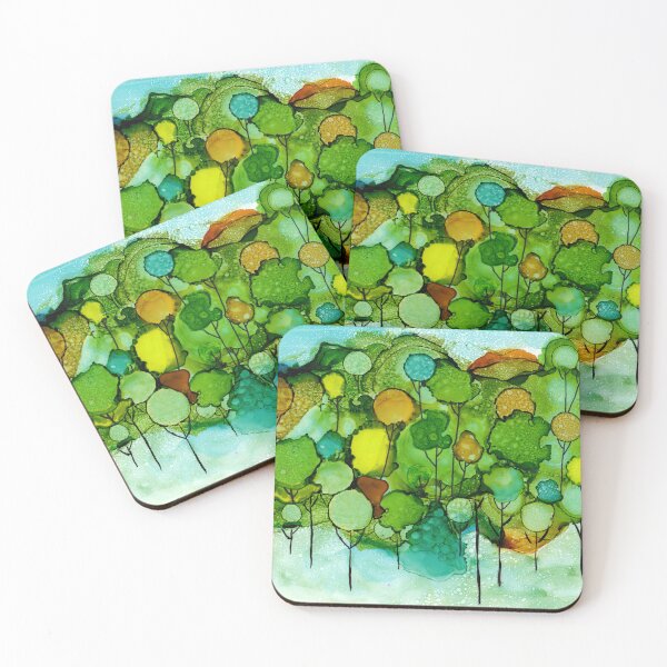 Item preview, Drunken Forest Bubbly Abstract Trees designed and sold by The Elderberry Blossom.