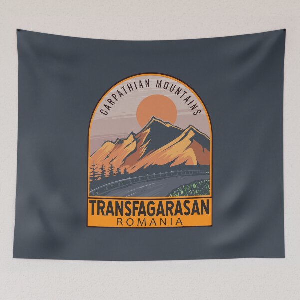 Item preview, Transfagarasan Romania Retro Travel Emblem designed and sold by KrisSidDesigns.