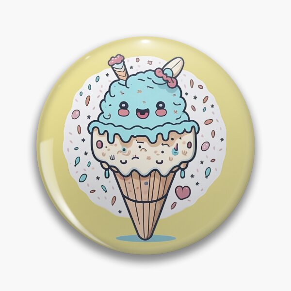 Item preview, Kawaii style two scoop ice cream designed and sold by DreamscapePixel.