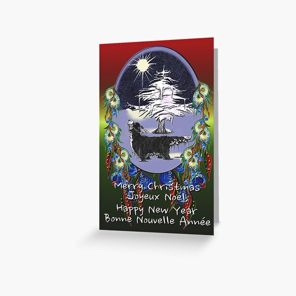 SEASONS GREETINGS ~ Bernie in the Snow by tasmanianartist Greeting Card