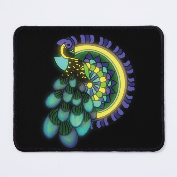 Item preview, Glowing Peacock designed and sold by AllGenDesigns.