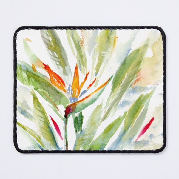 Item preview, Bird of paradise, strelitzia flower watercolor painting designed and sold by TheArtOfNata.