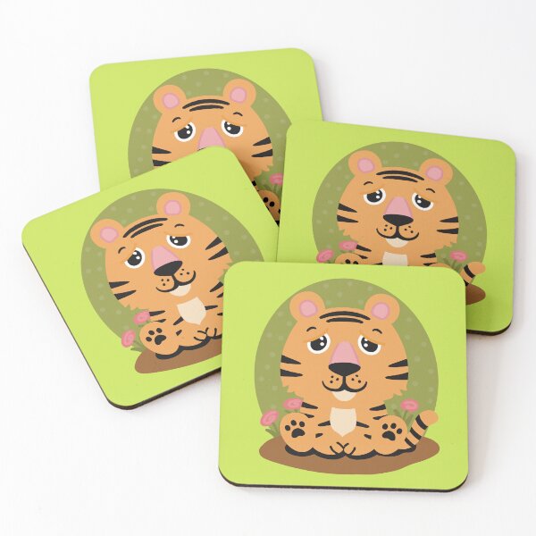 Item preview, Cute little tiger in the flower meadow designed and sold by marina63.