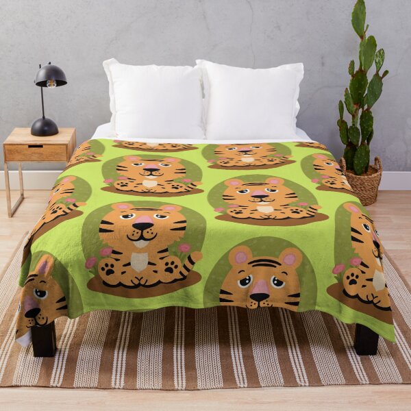 Item preview, Cute little tiger in the flower meadow designed and sold by marina63.