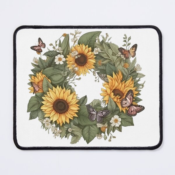 Item preview, Sunflower Wreath designed and sold by Flyleaf-Prints.