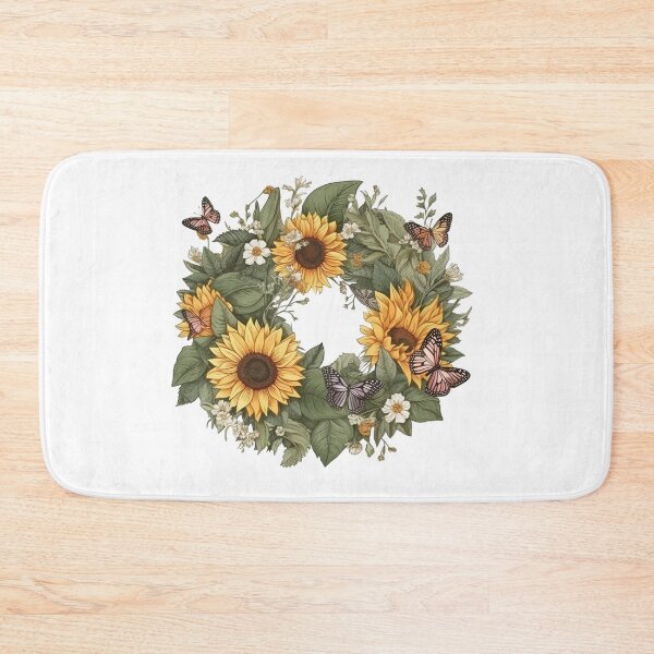 Item preview, Sunflower Wreath designed and sold by Flyleaf-Prints.