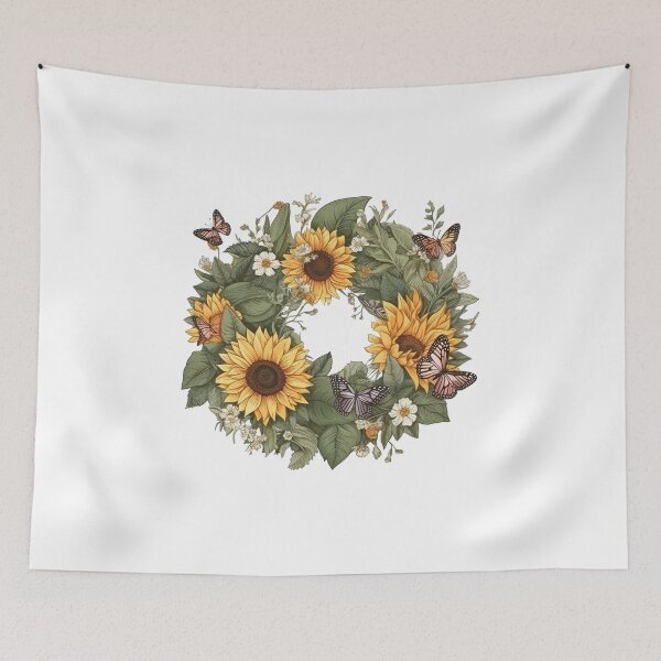 Item preview, Sunflower Wreath designed and sold by Flyleaf-Prints.