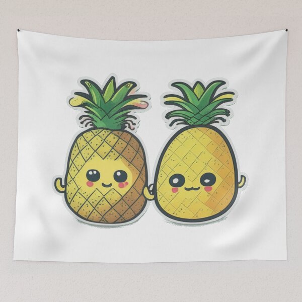 Item preview, Cute Pineapple Holding Hands T-Shirt Sticker Love designed and sold by booblegum.