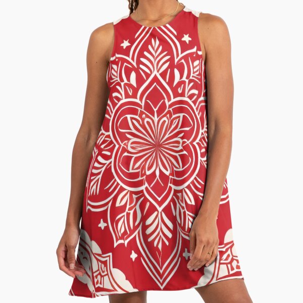 open lace back dress Vintage Tregos Red Bandana Dress Sz S main image 0