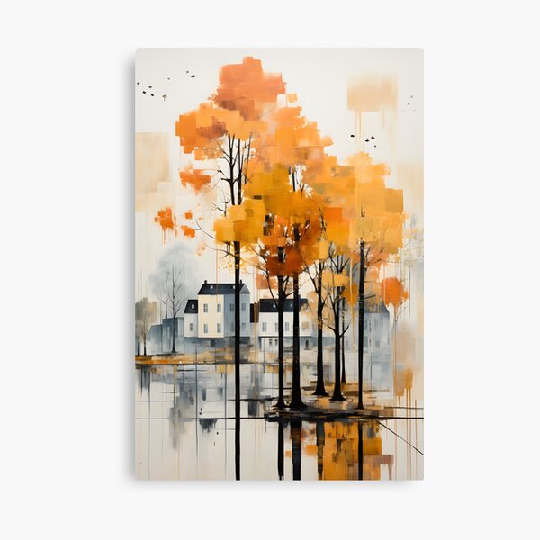 Item preview, 003 Minimalist Cityscape Embracing Nature's Canopy designed and sold by nikoart001.