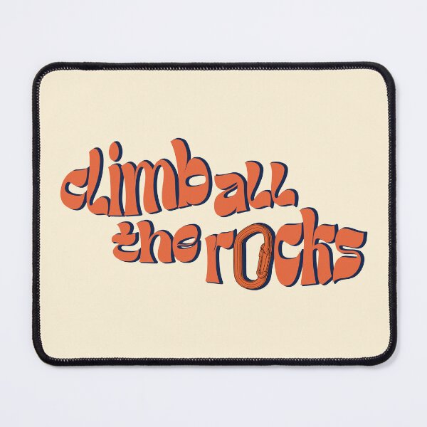 Item preview, Kopie von Kopie von Rock Climbing Quote for Climbers, Retro Climbing Print Design, Climb All The Rocks, Gift for Rock Climbers designed and sold by wildwomanprints.