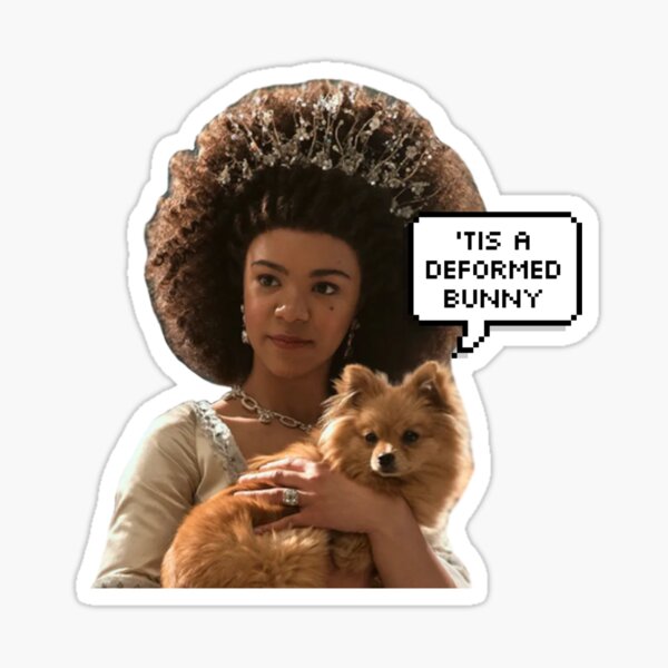 Aperçu de l'œuvre C'est un lapin déformé | citations drôles de la reine charlotte | reine charlotte : une histoire de bridgerton | Bridgerton Netflix créée et vendue par maria-smile.