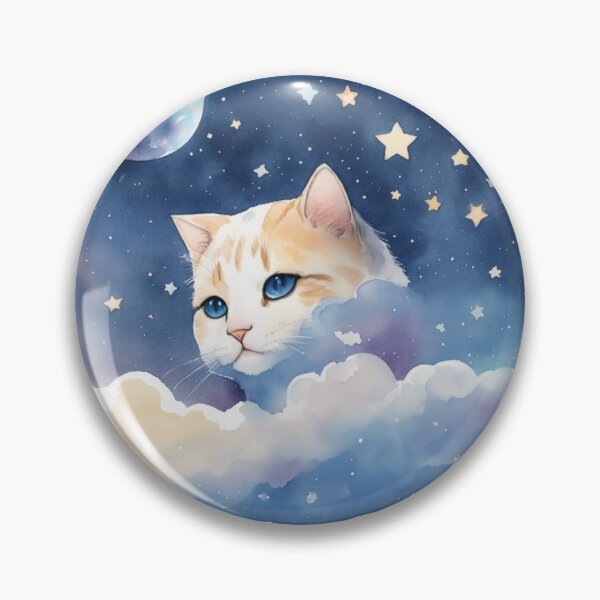 Item preview, Beautiful cat in dreamland, beautiful night  designed and sold by 1Aestheticlife.