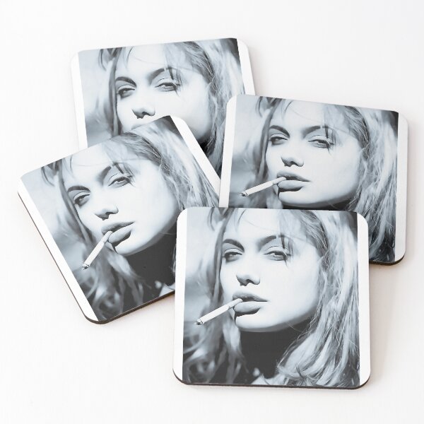 Item preview, Angelina Jolie Rough Silver Print Gifts Fitted Scoop designed and sold by storey-kera.
