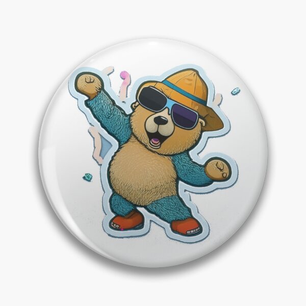 Item preview, Dancing Bear with Sunglasses and Hat Sticker T-Shirt designed and sold by booblegum.