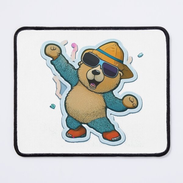Item preview, Dancing Bear with Sunglasses and Hat Sticker T-Shirt designed and sold by booblegum.