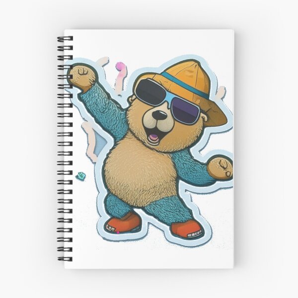 Item preview, Dancing Bear with Sunglasses and Hat Sticker T-Shirt designed and sold by booblegum.