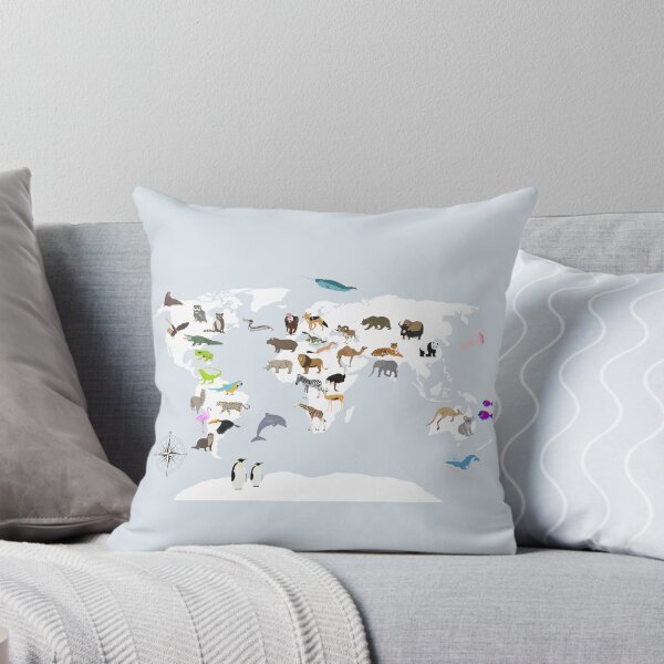 Item preview, Kids World Map Animals designed and sold by idovedesign.
