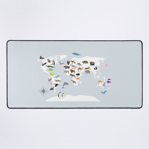 Item preview, Kids World Map Animals designed and sold by idovedesign.