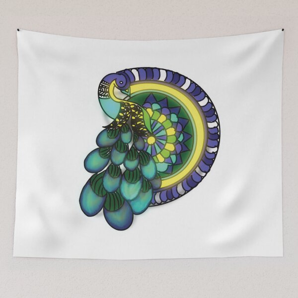 Item preview, Glowing Peacock designed and sold by AllGenDesigns.