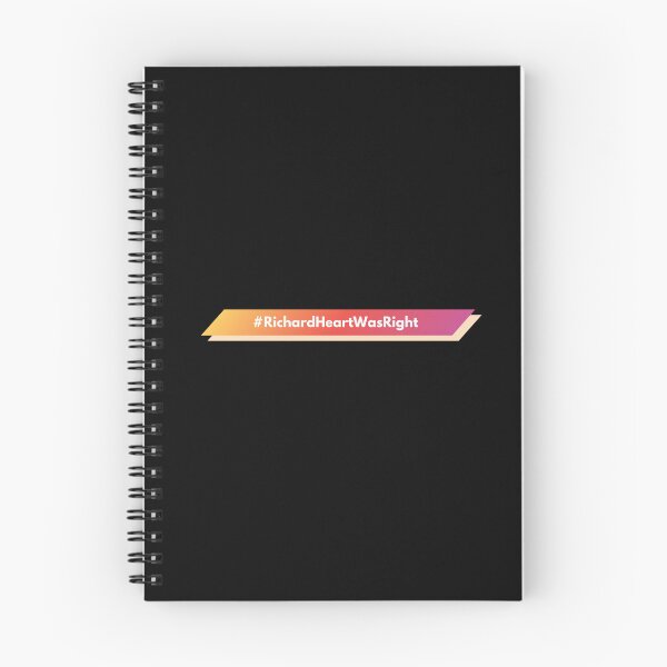 Item preview, #RichardHeartWasRight (White Text, Pink Gradient on Black) designed and sold by OnlyHexFans.