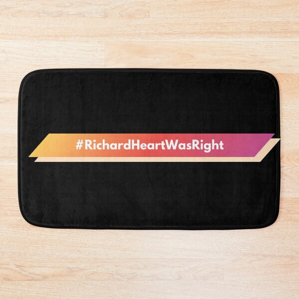 Item preview, #RichardHeartWasRight (White Text, Pink Gradient on Black) designed and sold by OnlyHexFans.