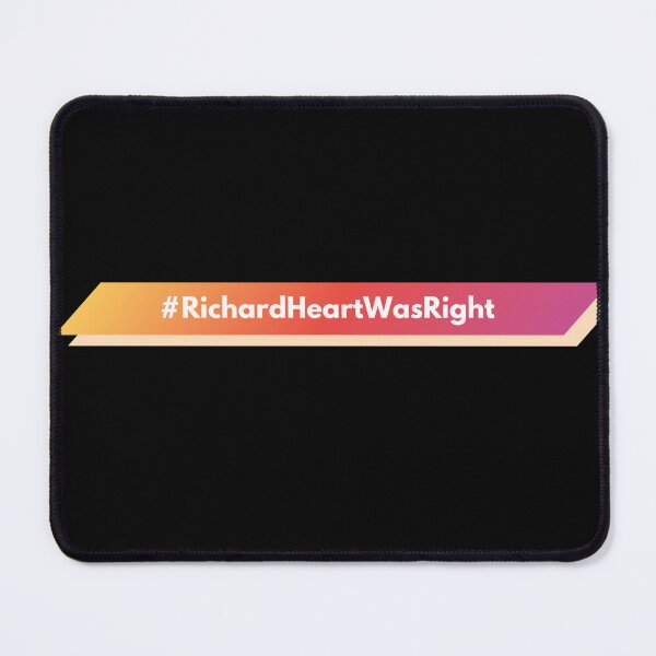 Item preview, #RichardHeartWasRight (White Text, Pink Gradient on Black) designed and sold by OnlyHexFans.