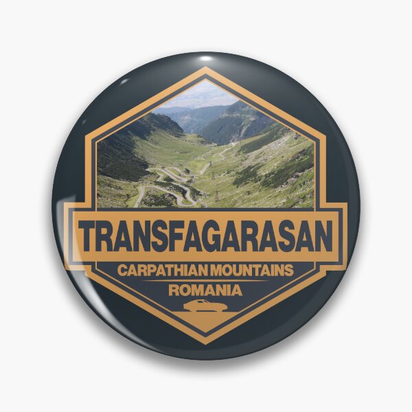 Item preview, Transfagarasan Romania Travel Art Badge designed and sold by KrisSidDesigns.