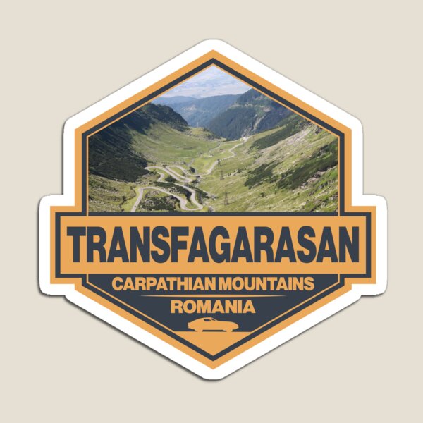 Item preview, Transfagarasan Romania Travel Art Badge designed and sold by KrisSidDesigns.
