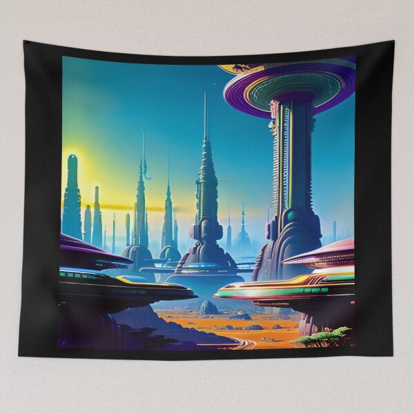 Item preview, Psychedelic Cyberpunk Alien Dreamscapes 123 designed and sold by Benito Del Ray.