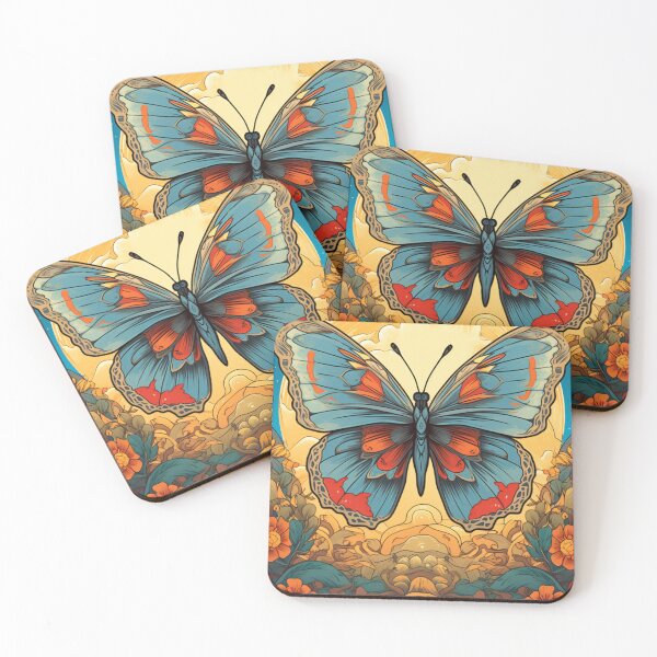 Item preview, Butterfly art nouveau designed and sold by obuttono.