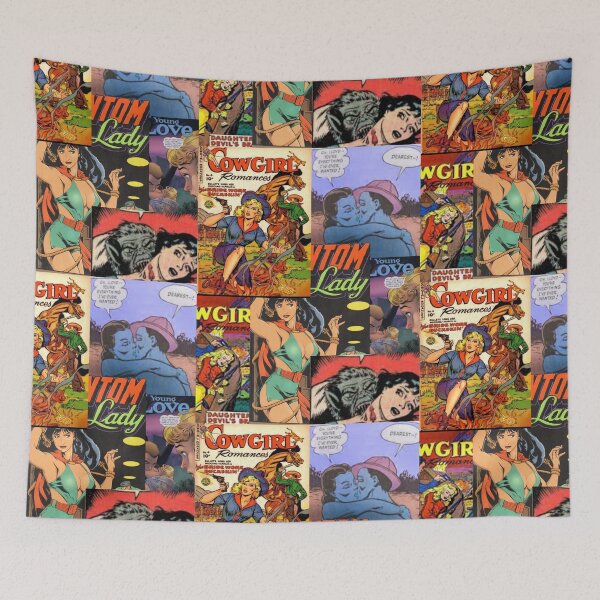 Item preview, phantom lady comic book pop art cowgirl designed and sold by amy greaves.