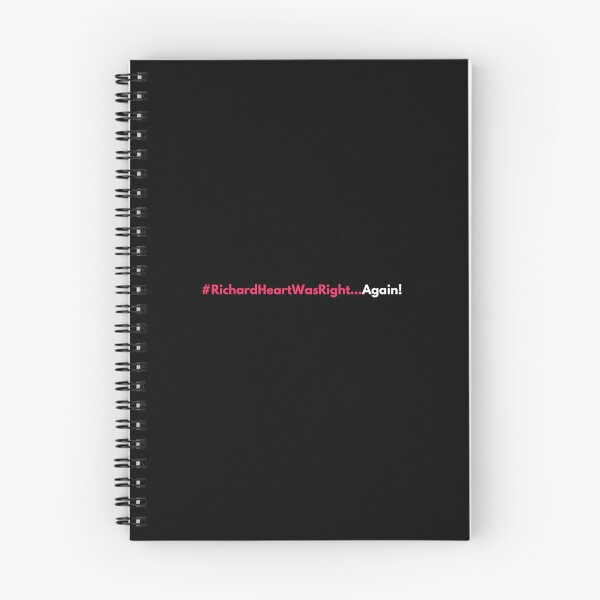 Item preview, #RichardHeartWasRight...Again! (Simple Pink and White Text on Black) designed and sold by OnlyHexFans.
