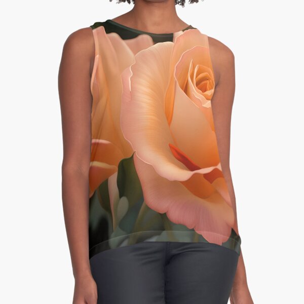 Item preview, AI enhanced peach rose designed and sold by Eric's Digital Artistry.