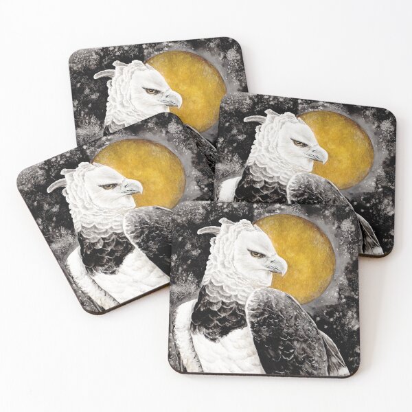 Item preview, Harpy eagle Watercolor at night sky designed and sold by MandalaSoul.