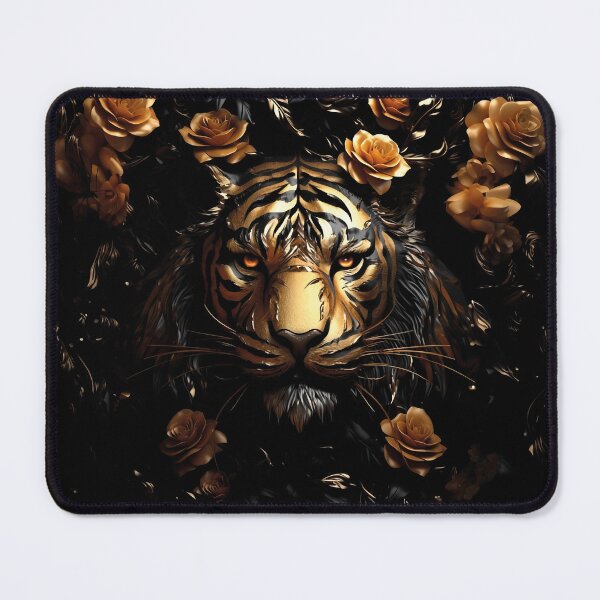 Item preview, Tiger Black Gold Metallic Square designed and sold by Nakolepsi.
