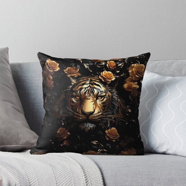 Item preview, Tiger Black Gold Metallic Square designed and sold by Nakolepsi.