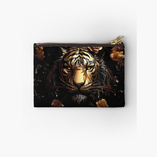 Item preview, Tiger Black Gold Metallic Square designed and sold by Nakolepsi.