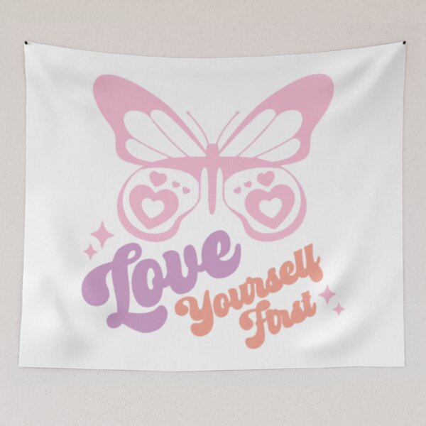 Item preview, Love yourself first cute positive aesthetic quote  designed and sold by Loveartse.