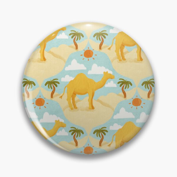 Item preview, Textured Desert Wanderlust: Hand-Drawn Magic with Whimsical Camel Patterns in Blue GD23-A96 designed and sold by Gabba Delgado.