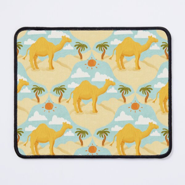 Item preview, Textured Desert Wanderlust: Hand-Drawn Magic with Whimsical Camel Patterns in Blue GD23-A96 designed and sold by Gabba Delgado.